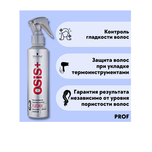 Спрей термозащитный / Schwarzkopf (Шварцкопф) OSIS Flatliner 200 мл фото 3